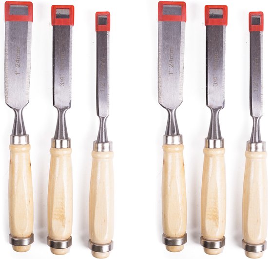 Benson Houtbeitel set - 3-delig - stevige houten greep