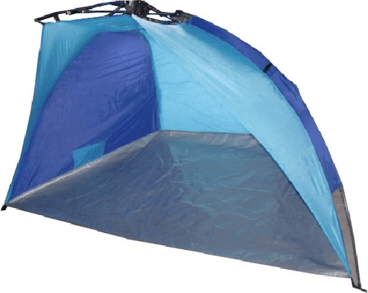 Beachshelter strandtent/windscherm blauw/lichtblauw 200 x 100 cm - Strandtent - Zon/wind bescherming voor kinderen