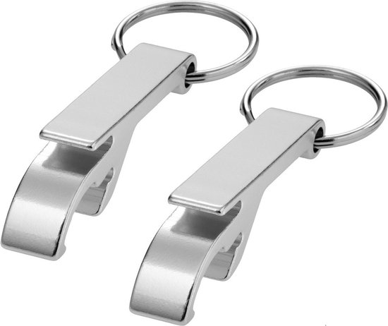 Foto: Set van 5x stuks flessen openers sleutelhanger zilver 5 5 cm voordelige uitdeel cadeautjes geschenken