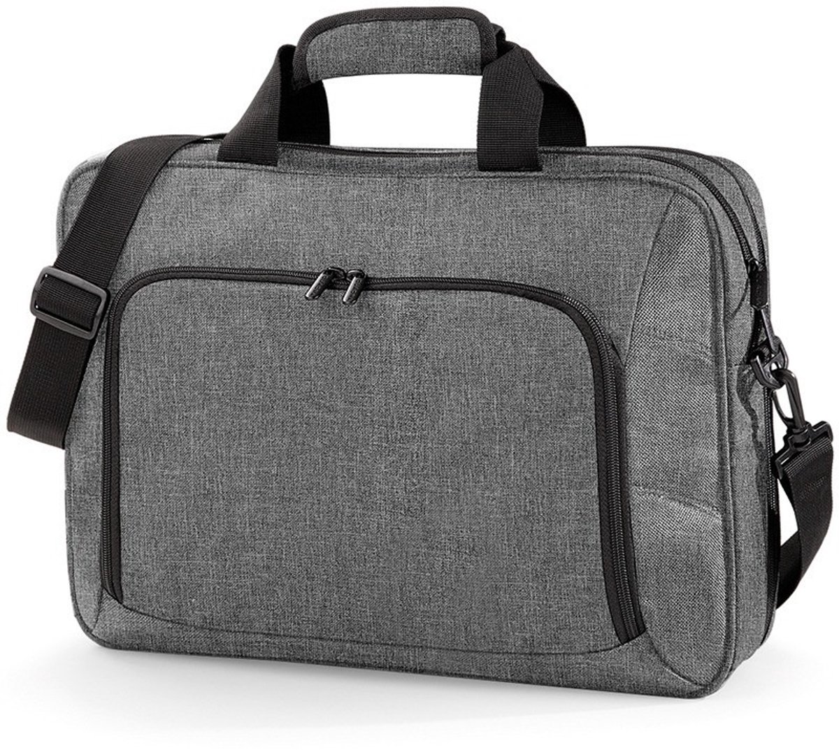 Luxe werktas/laptoptas grijs 41 x 30 cm - Laptop documenten schoudertas 13 liter