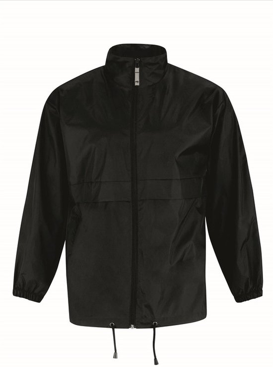 Windjas/regenjas voor heren zwart maat 2XL