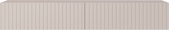 Selsey Telire - Meuble RTV 175 cm - gris beige avec façade à lattes