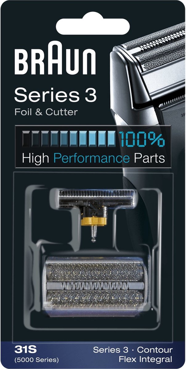 Braun Series 3 31S Foil Zilver - Vervangend Scheerblad