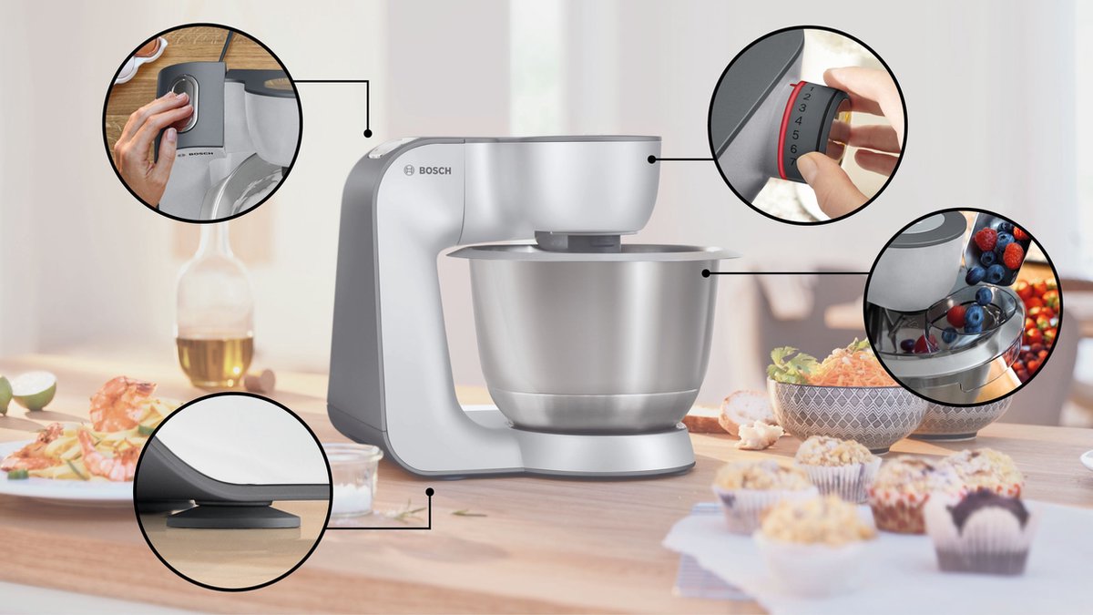 Bosch MUM5 MUM5935B keukenmachine 1000 W, 3,9 liter thumbnail 2