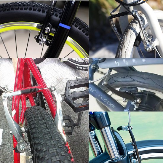 QWORK® Aluminium Fietsen Remmen Set - V-remmen Voor en Achter met