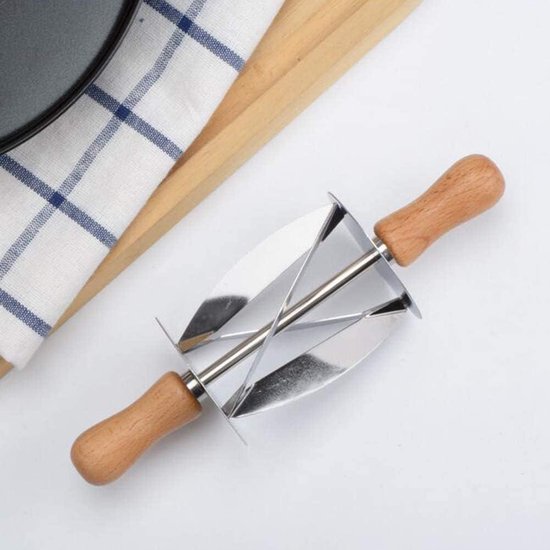 Croissant Deegroller voor Huisgebak - Multifunctionele Deegrol Cutter Accessoires van Mjee. — afbeelding 2