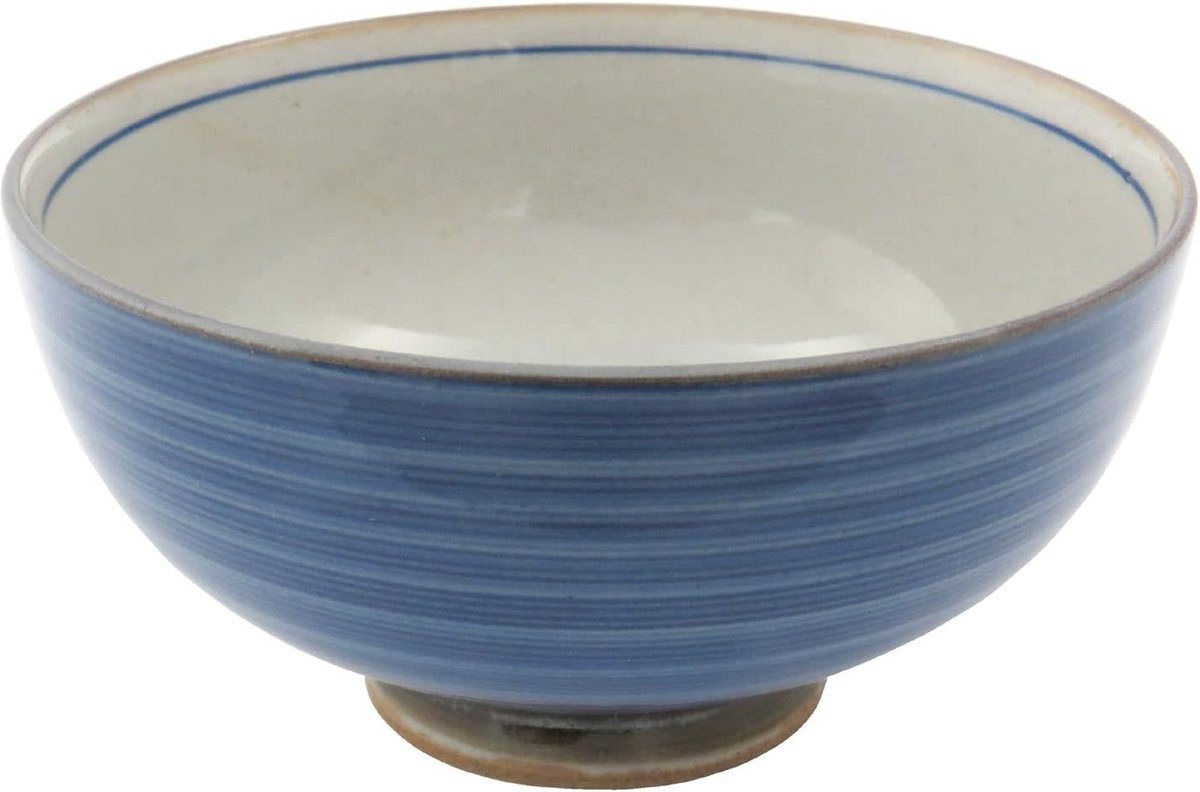 Fine Asianliving Japanese Tableware Hasami Ware Tenryu Pottery Senden Kuresu Bowl Blue 13cm