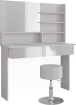 Kaptafel Adela Natuurlijk Rockford Hickory 115 cm met spiegel Vicco Kaptafel Adela Natuurlijk Rockford Hickory 115 cm met spiegel Vicco
