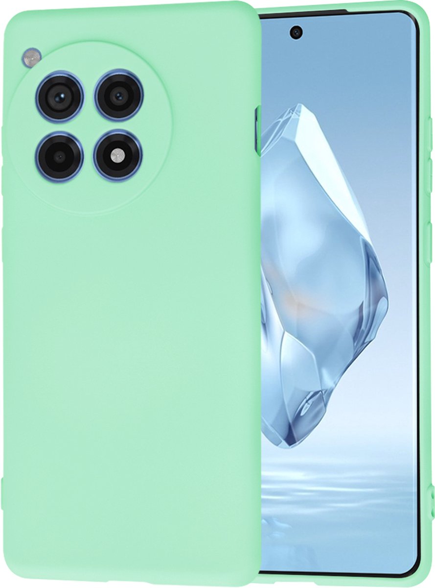 Techsuit Soft Flex Silicone Back Cover hoesje voor OnePlus 12R - Mint Green