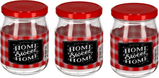 1x pots de conservation transparents / pots de confiture / pots de conserve avec bouchon à vis 500 ml de verre - Faites votre propre confiture