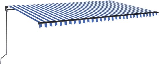 vidaXL Auvent extensible - Auvent extérieur - 500 x 350 cm - Cadre en aluminium - Résistant aux UV et à l'eau - Protection solaire pour fenêtre