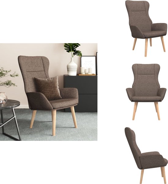 SVITA OLAV Fauteuil à Oreilles Chaise De Relaxation Accoudoir Dossier Haut Moderne Marron Clair 81503763