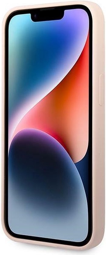 Guess - GUHCP14MSLTGP - iPhone - 14 - Plus - 6.7 - rose/rose - coque rigide - silicone - triangle