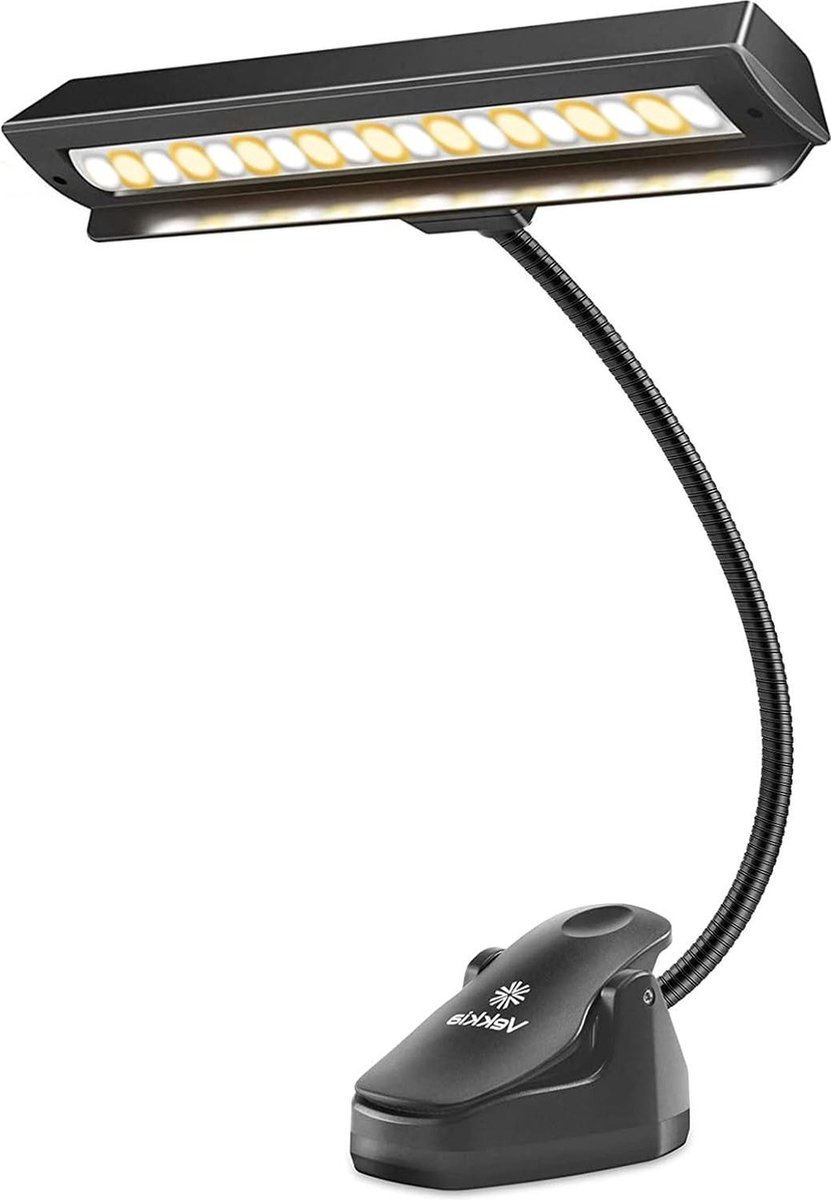 1E02 Muziekstandaard Licht Universele Flexibele Clip Op LED Boeklamp Leeslamp Voor Orkest Piano Muziekstandaard