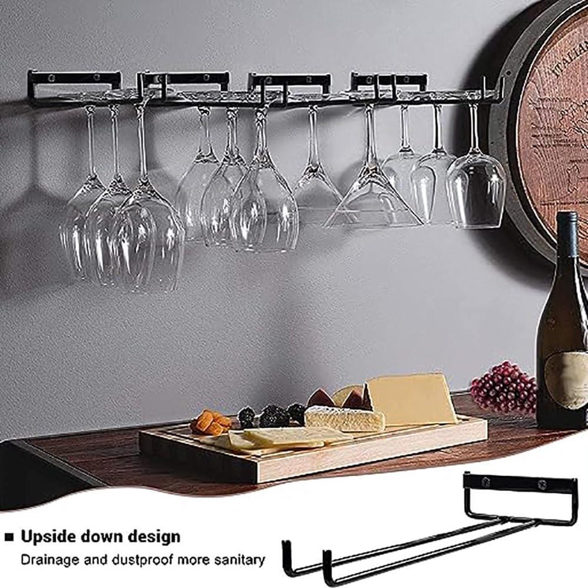 Selbro ® Stijlvolle Hangende Glazenhouder Voor Efficiënte Opslag Van Wijnglazen In Keuken En Bar