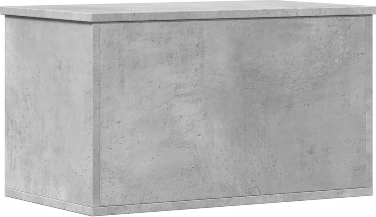 vidaXL - Opbergbox - 60x35x35 - cm - bewerkt - hout - betongrijs