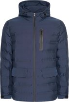 Mario Russo Padded Woven Jacket - Jas Heren - Winterjas Heren - Waterafstotend - Winddicht - Navy - L