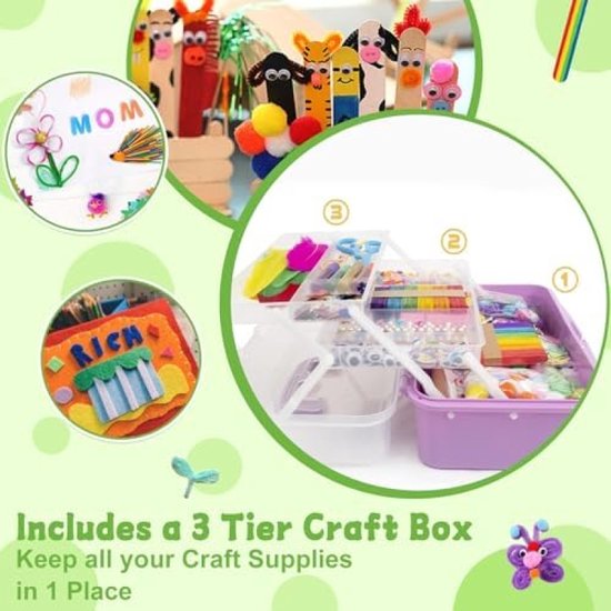 Kit Perles à Enfiler Pour Enfants - 2 Boîtes Créatives Avec Accessoires Bijoux