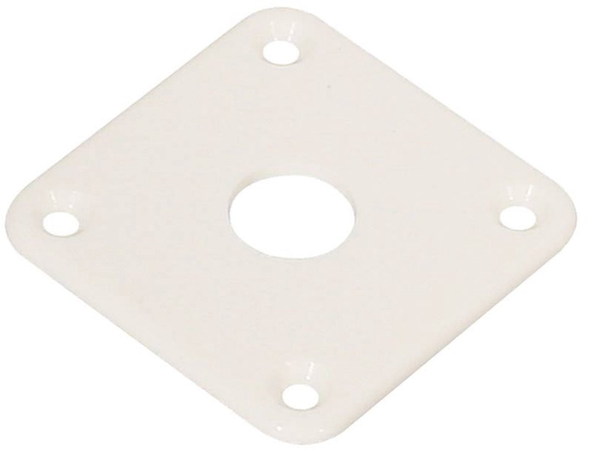 Boston JP-100-W Jackplaat - Vierkant, Wit, Kunststof 34x34mm