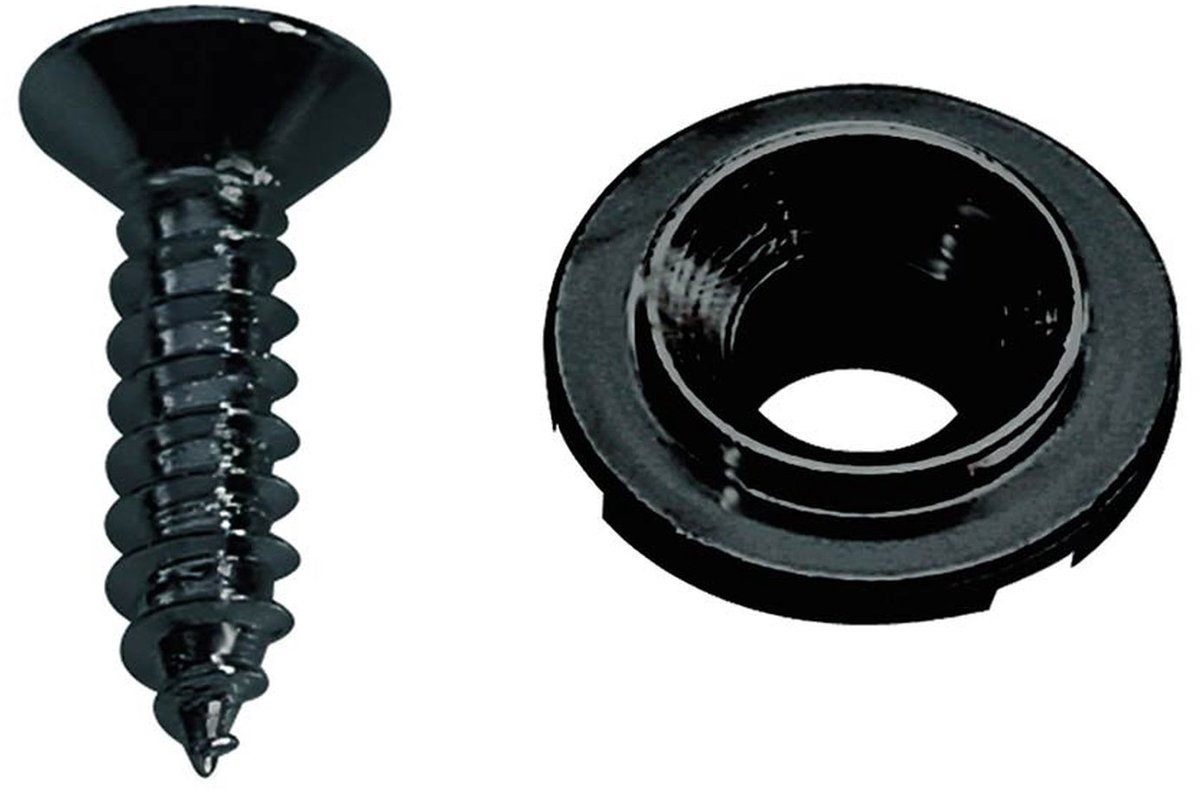 Boston SH-4-B Snaaretainer - Buttonmodel, 10mm, Zwart