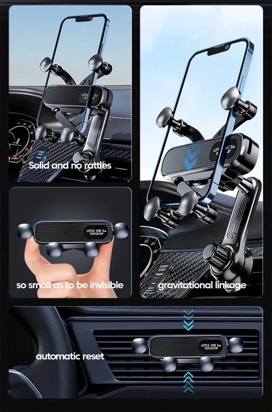 Nieuwe Support pour téléphone de voiture par Gravity support de pince d'aération support Mobile Mobile support de téléphone de GPS voitures