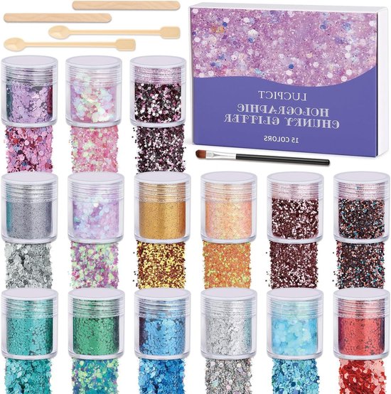 Fijn glitterpoeder van holografische hars, glanzend, handwerk, 100 g, metallic glitterpoeder voor nageloog (rood