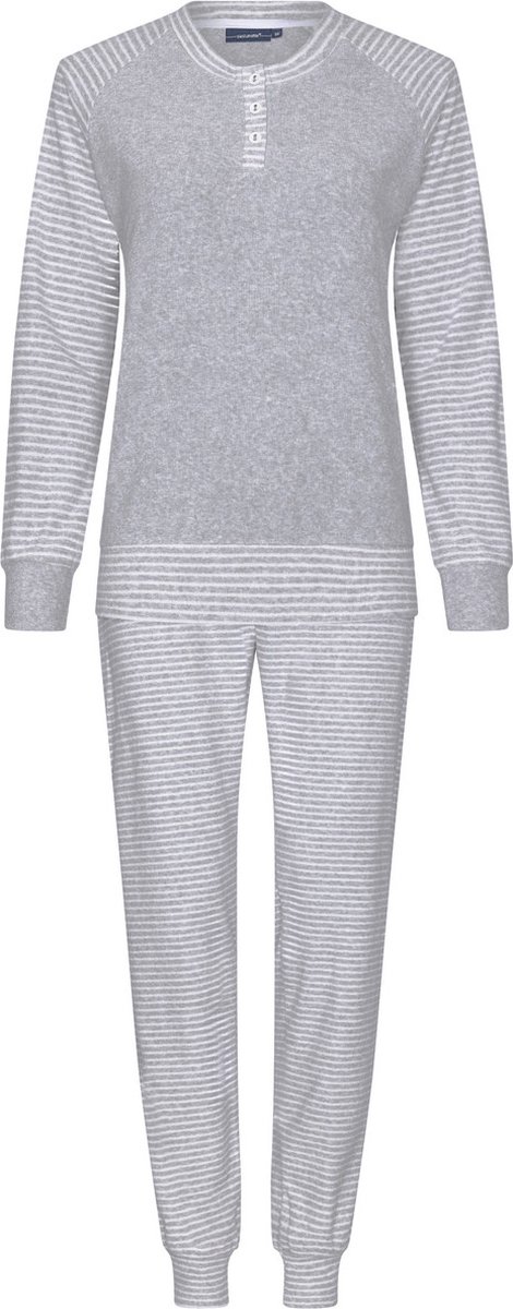 Pastunette Grijze badstof pyjama Pastunette - Grijs - Maat - 44