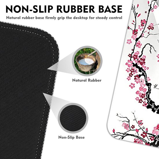 NiHome Grote XL gaming muis/toetsenbordpad 35,4 x 15,7 inch - volledige bureaubeschermmat met antislip rubberen basis voor thuiskantoor (bergen en bossen