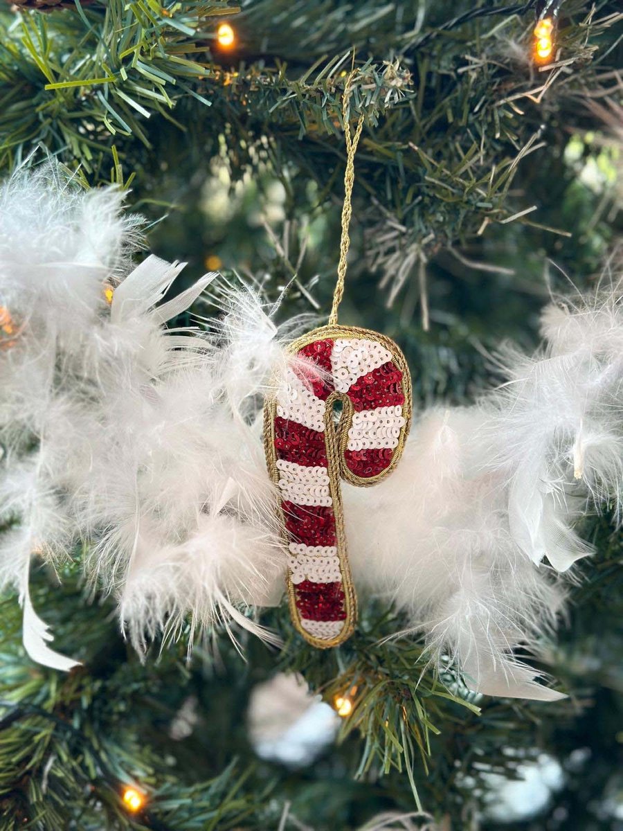 HEM Kerstzuurstok Kerstbal – Kersthanger 12 cm – Candy Cane Ornament – Rood & Wit – Kerstdecoratie voor in de Kerstboom