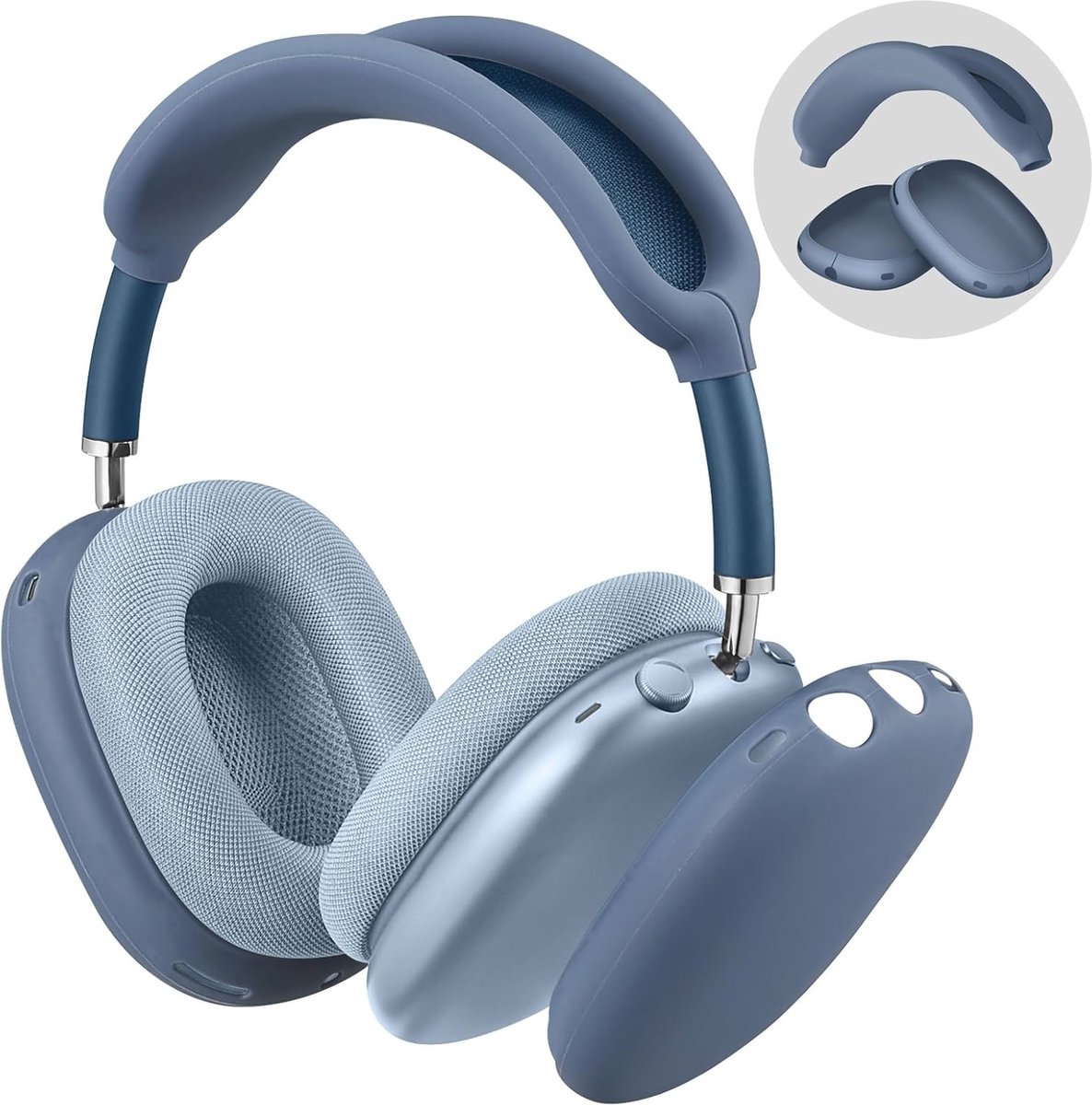 Siliconen Hoes voor AirPods Max - Anti-Kras Oorschelpen en Hoofdband Bescherming