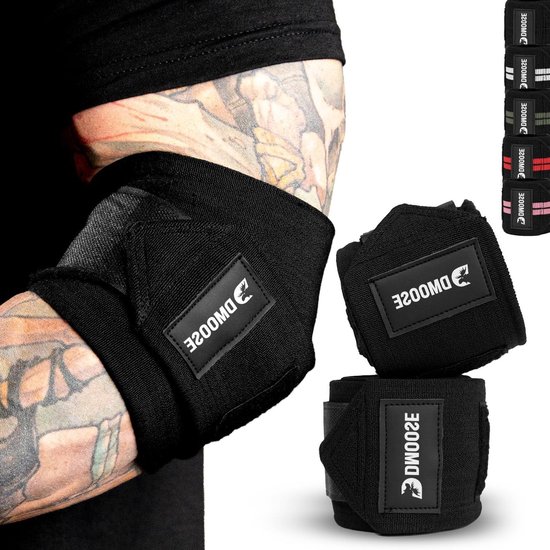 Foto: Elbow wraps for weightlifting increase joint stability supports injury recovery 40 inch nylon 1 pair elbow straps for bench press cross training powerlifting for men and women elleboog bandage