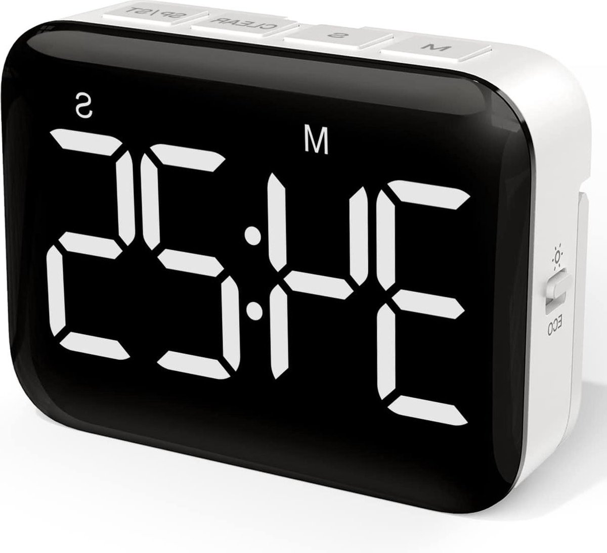 Digitale keukentimer met groot LED-display instelbare helderheid en geluid stopwatch timer voor kinderen en ouderen batterijen inbegrepen time timer