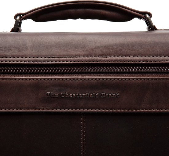 The Chesterfield Brand Sac de bureau Sac d'ordinateur portable pour ordinateur portable Glenwood Laptopbag Brown Marron foncé