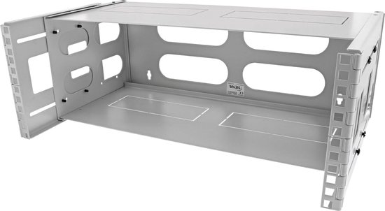 Muurbeugel voor 19 inch componenten | max. 12 kg | 4U | grijs