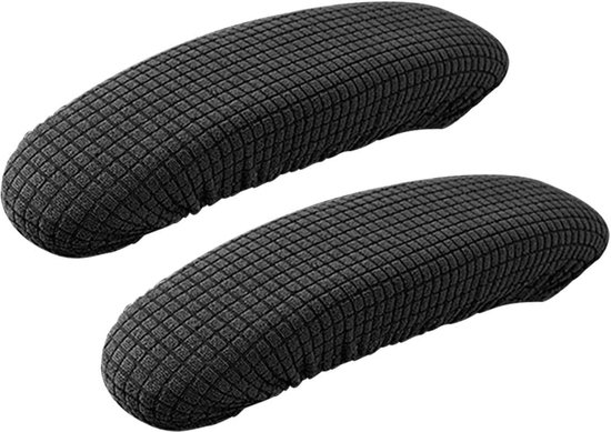Atyhao 1 paar armhoes, stoel, bureaustoel, polyester, armleuning, elastisch, bescherming voor fauteuil (zwart