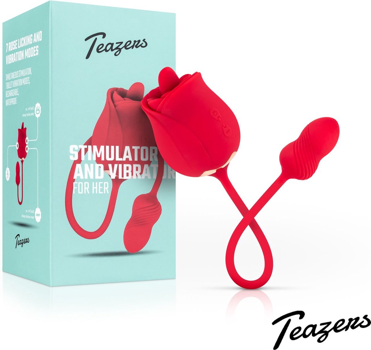 Teazers Rose Vibrator and Clitoris Stimulator