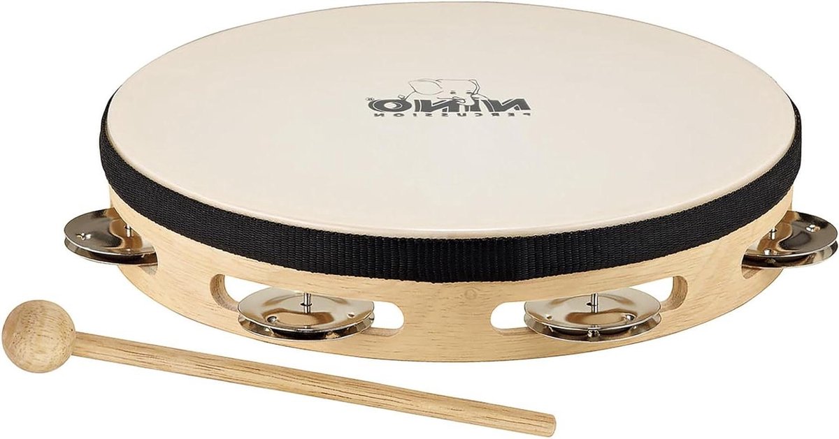 Houttamburijn met vacht - 203 cm (8 inch) - enkele rij - traditioneel percussie instrument