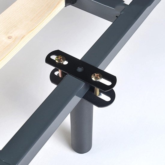 Bedpoten, 4-pack verstelbare hoogte middensteunpoot bedframe bed middenlat poot metalen meubelpoten voet voor kast slaapbank frame vervanging (16cm(6.2in