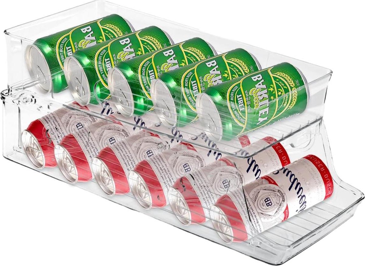 Dozen Organizer - Koelkast Blikjeshouder met Handvat blikjeshouder koelkast