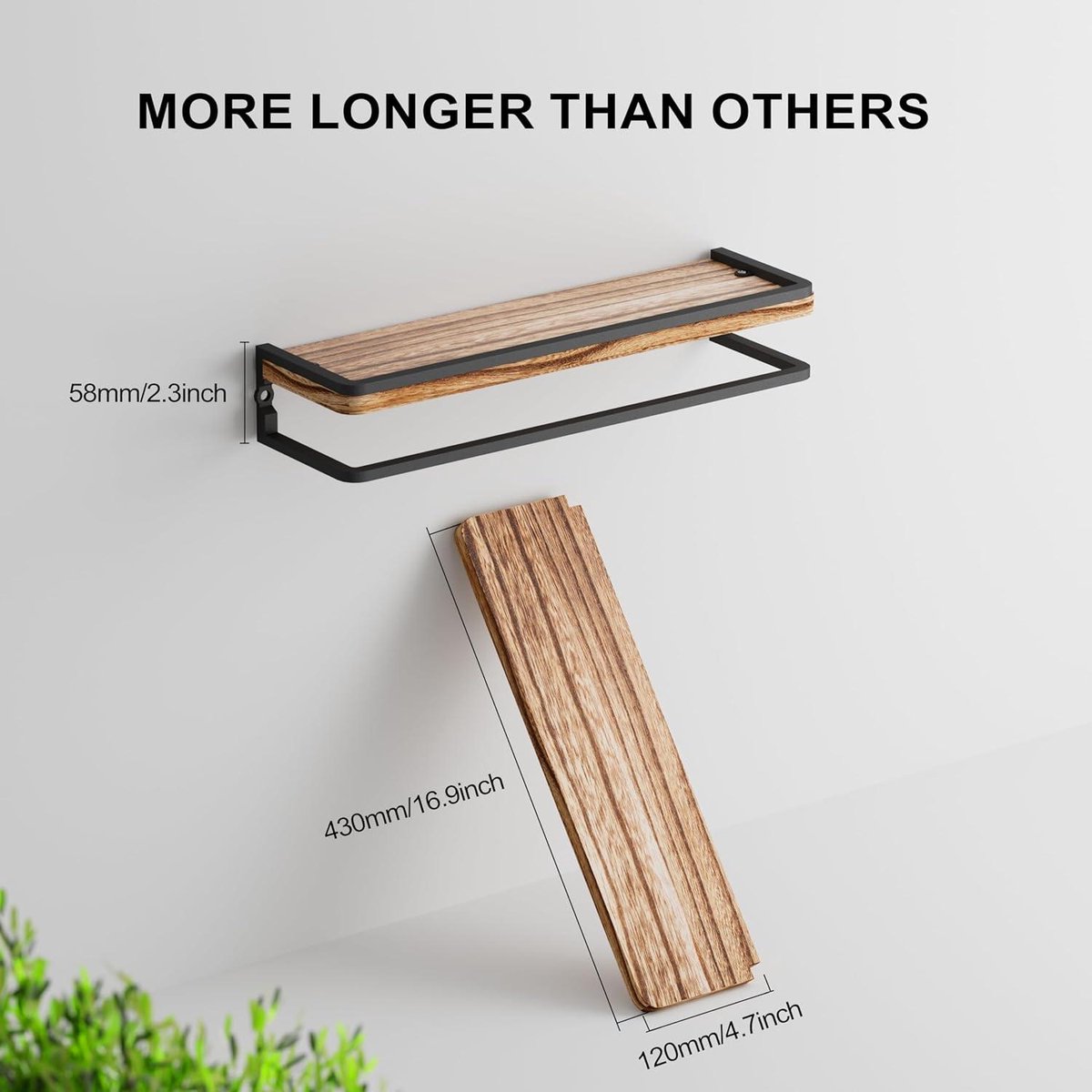 Feihorrm Planken voor muur, zwevende plank, 60 cm witte