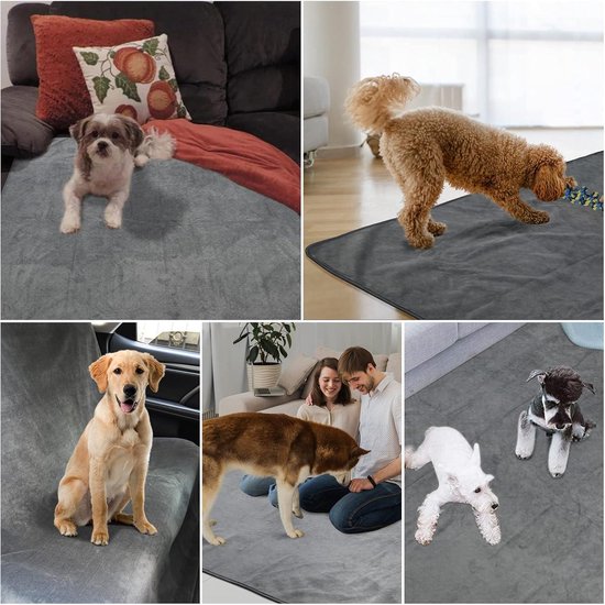 MAGNUS CREATIONS: Herbruikbare puppy-trainingspads, (2 stuks) wasbare hondenpads, zeer absorberende huisdiermat, plaspads voor honden, sneldrogende pads voor reizen, auto, thuis, middelgrote en grote