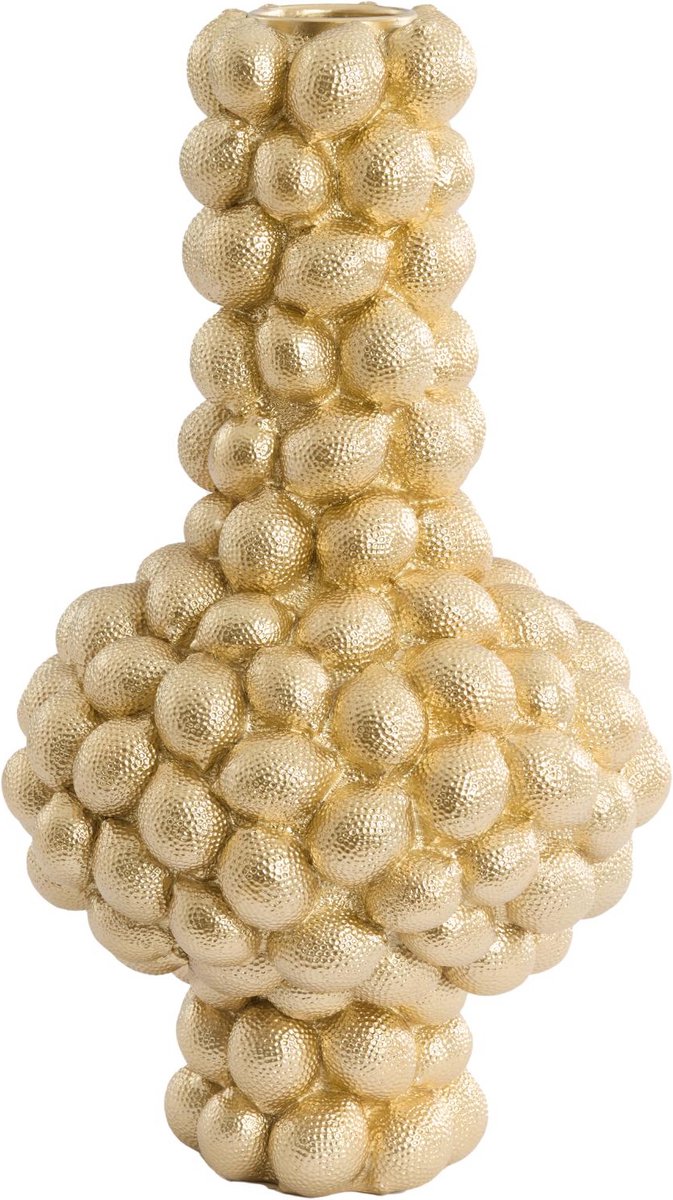 Light & Living Vaas Lemon - Goud - Ø32cm - Kunststof- Bloemenvaas - Woondecoratie - Decoratieve vaas voor woonkamer of slaapkamer - Pasen - Paasdecoratie - Vaas voor Paastakken