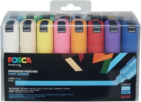 Posca PC-7M set 16 stuks