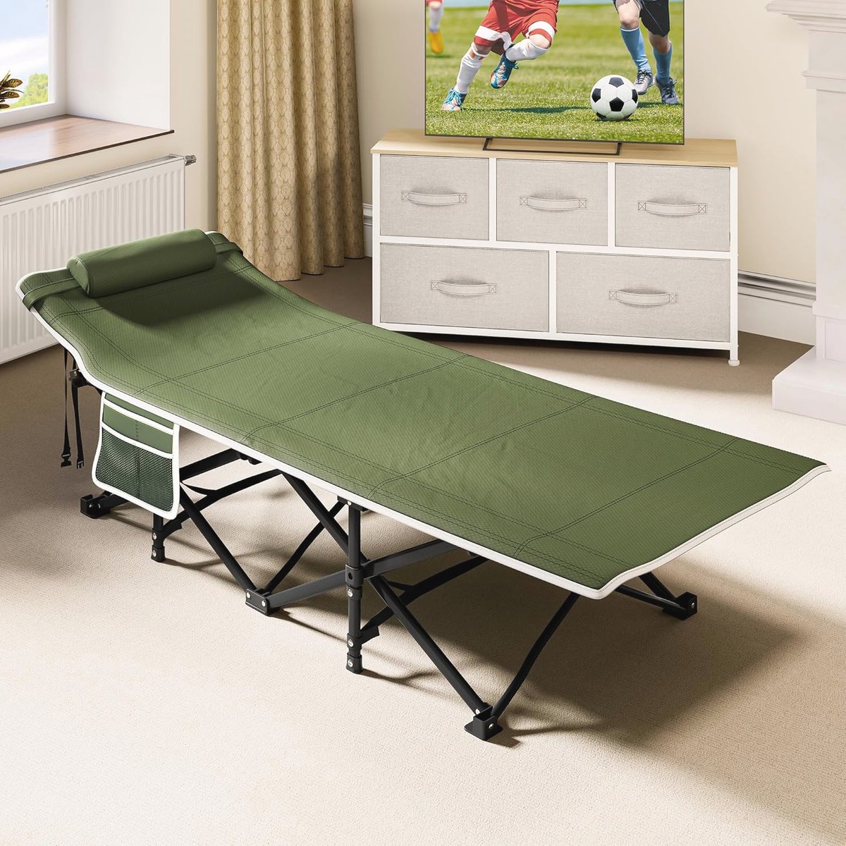 Lit De Camping Pliant Alpcour – Lit Simple Confortable Avec Sac De Transport (Occasion)