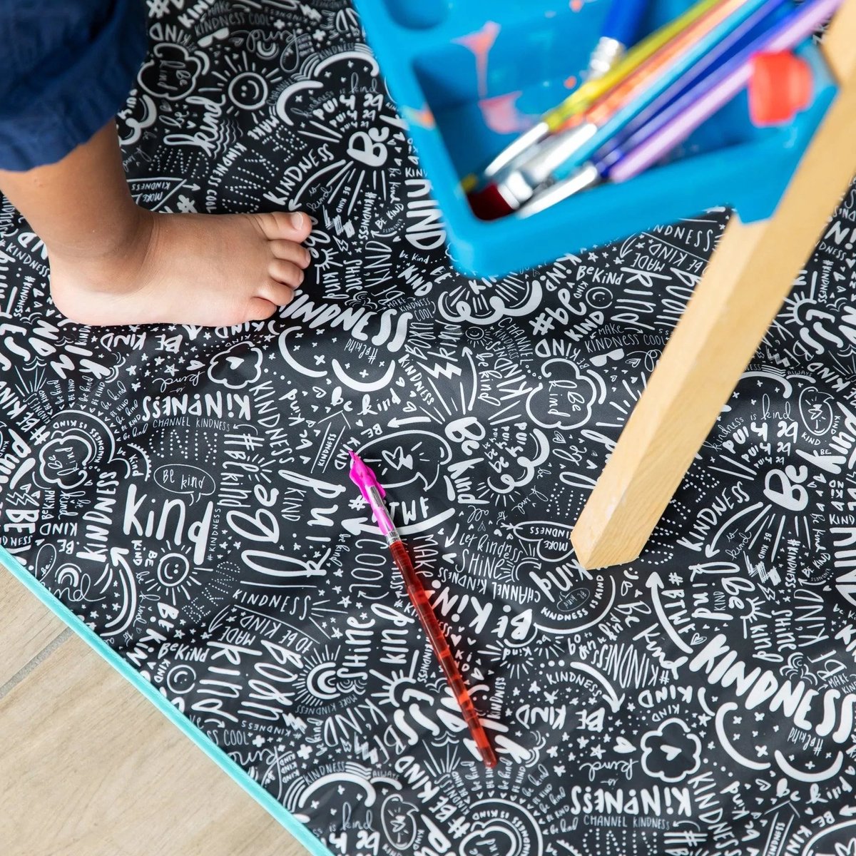 Bumkins - Splat Mat | Knoei Tafelkleed & Vloermat – Wasbaar & Waterdicht - Be Kind