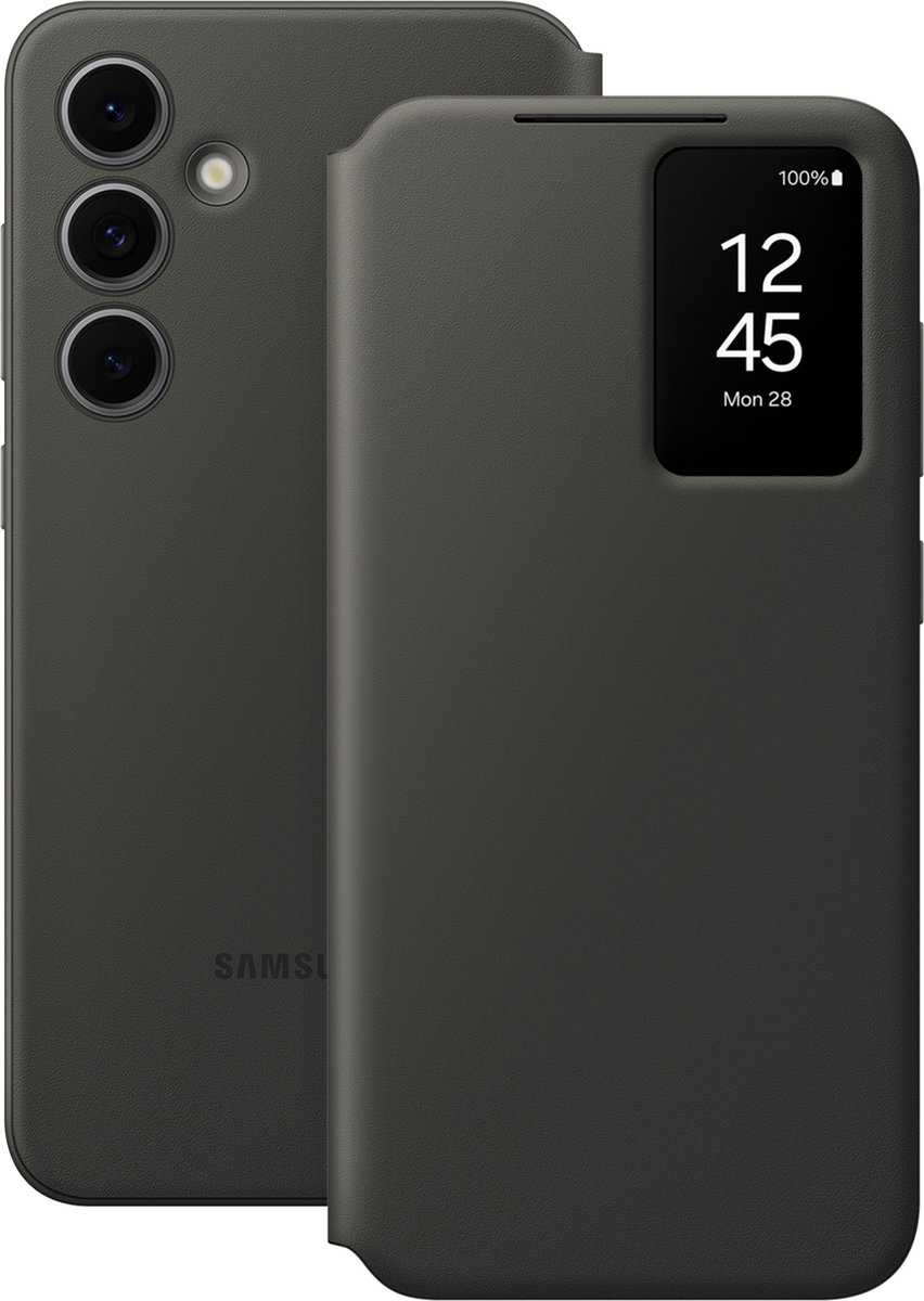 Samsung Galaxy S24 FE Clear View Book Case Zwart