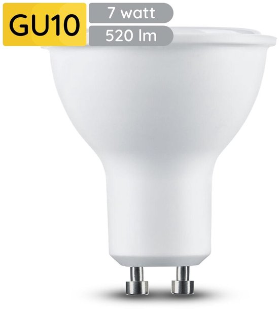Lampe LED Technik GU10 7W - 520lm - 6000K - Wit lumière du jour - Spot LED - Remplace l'ampoule halogène 45W