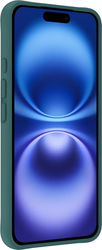 Coque adaptée pour iPhone 16, coque en Siliconen – Coque adaptée pour iPhone 16, coque – Vert foncé