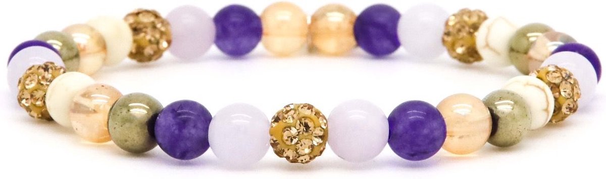 Karma Spiral Dames Armband Zilver - Meerkleurig