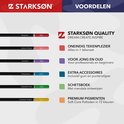 Starkson potloden met kleurstalen rood, roze, paars, blauw, groen, geel.